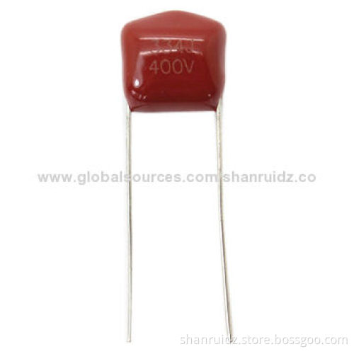 CL21 Metal Polyester Film Capacitor 334J with RoHS Mark, Long Lifespan Due to Self-healing Effect